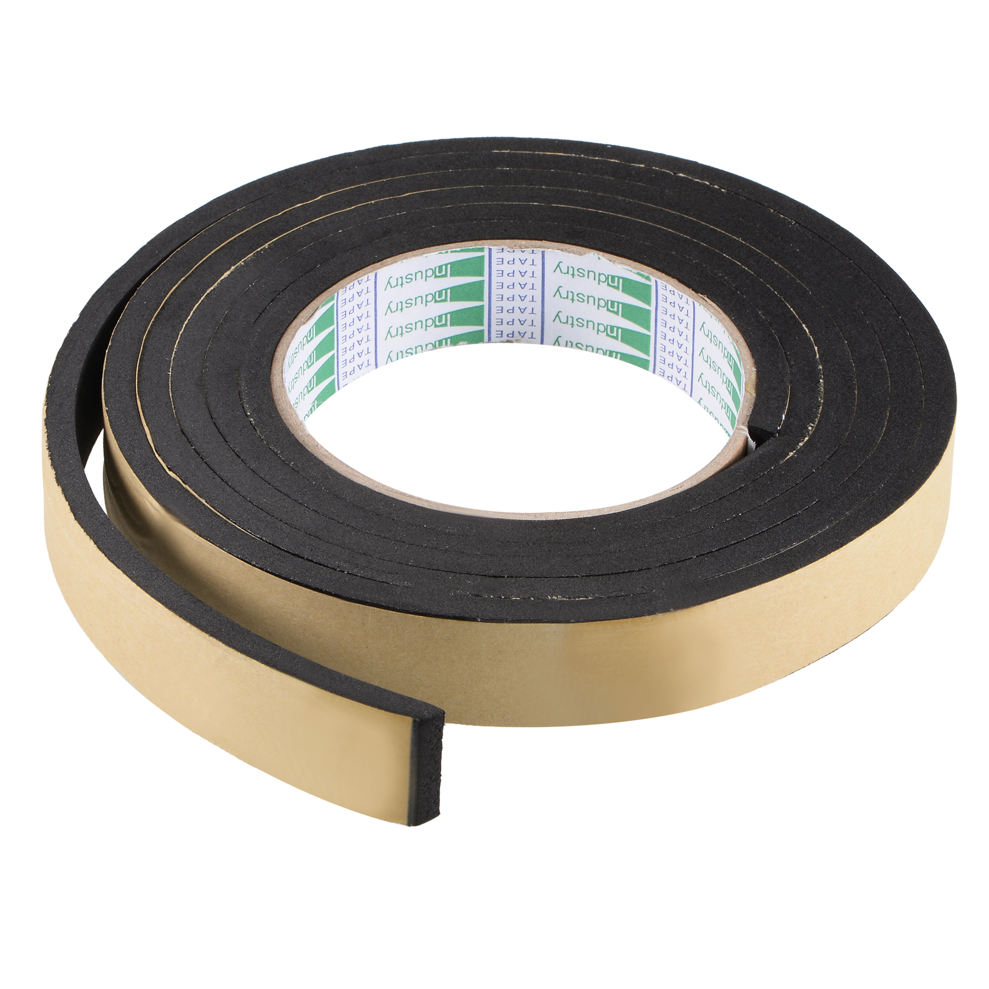Uxcell Eva Self Adhesive Foam Tape Weather Strip for Window Door Insulation 0.78 inchx0.2 inchx6.56ft, Size: 20mmx5mmx2m, Black